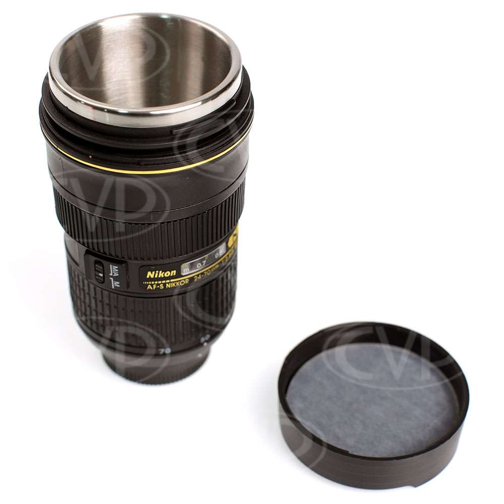 Buy Nikon 2470mm Styled Insulated Lens Mug with Lid Ideal Gift for